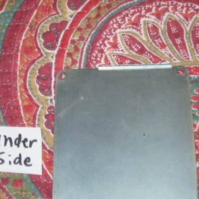 used vintage DOD Bottom Plate for Performer Series pedals (NOTE: screw holes are on are on 4  corners areas) +feet, NO: pedal/other parts - early 1980s Metal Plate has Metallic Silver Finish on both sides, NO rubber padding, NO black print on silver label image 17