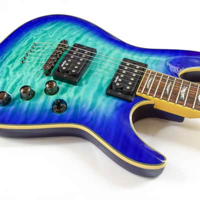 Schecter Omen Extreme-6 - Ocean Blue Burst image 4