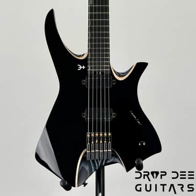 Infinia Neptune Headless Electric Guitar w/ Bag - Solid Lunar Black image 1