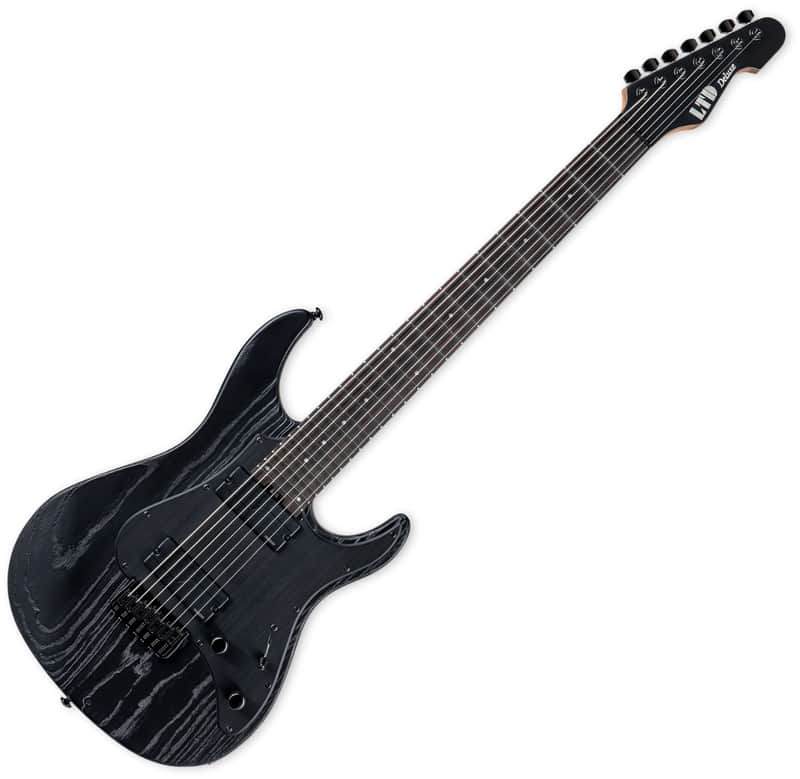 ESP LTD SN-1007HT 7 String Baritone Guitar Black Blast B-Stock image 1