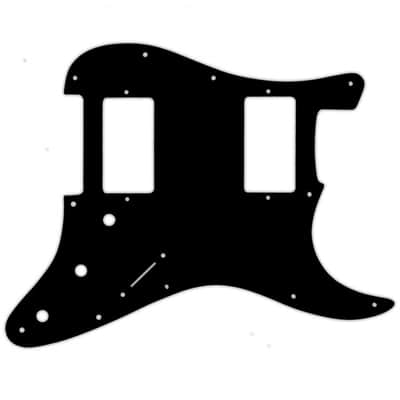 Custom Pickguard For 2010 - 2014 Made in Mexico Fender Blacktop Stratocaster HH - Black/White/Black .090"