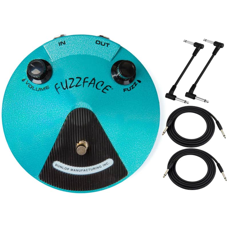 Dunlop JHF1 Jimi Hendrix Fuzz Face Distortion Effects Pedal with Cables image 1