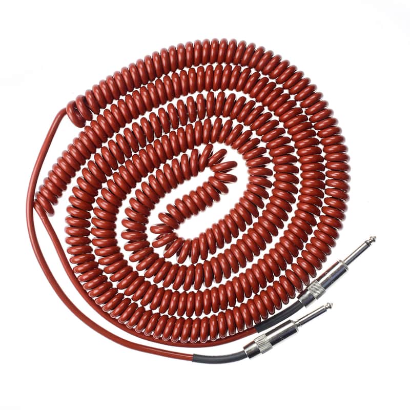 Lava Super Coil Instrument Cable 35' Straight-Straight Metallic Red image 1