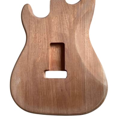 Mahogany Wood Guitar Stratocster Strat Style Body, Double Locking Bridge image 5