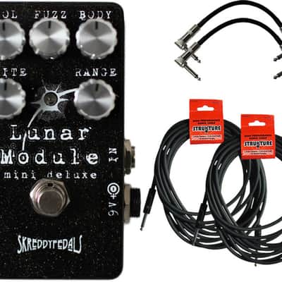Skreddy Pedals Lunar Module Mini Deluxe Pedal w/ 4 Guitar Cables image 2