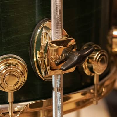 DW 13x15" Collector's Series SNOM Snare Drum/Floor Tom - Emerald Green - Carl Allen image 6