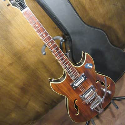 Vintage Greco 920 Double Cutaway Hollow Body With Chipboard Case image 2