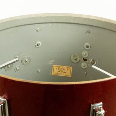 1960s Rogers Headliner Sparkling Red Pearl Drum Set image 10