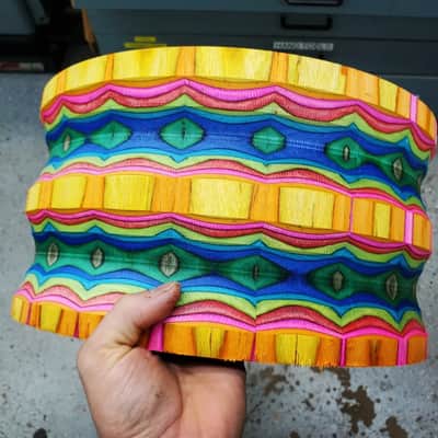 HHG Drums 14x7 Contoured Rainbow ResoLam Snare Drum (This Shell Completed With Your Choice Of Hardware) image 2