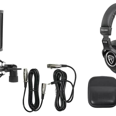 Rockville RCM PRO Studio/Recording Condenser Microphone+Headphones+Cable+Case image 1