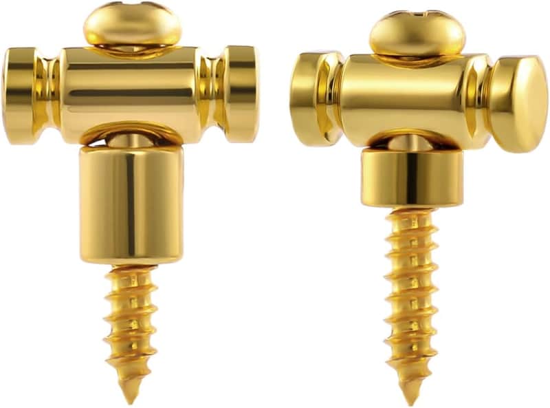 Guitar Roller String Retainers(Set of 2) – String Guide, Strings Trees Replacement Part for Electric Guitars, SR1 Gold image 1