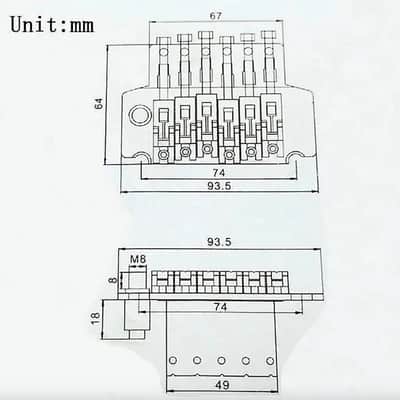 Floyd Rose II Guitar Double Locking Bridge Tremolo System in Gold image 4