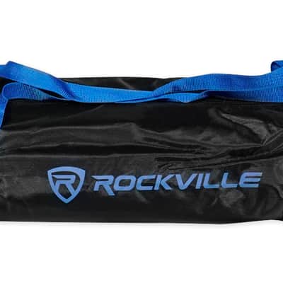 (2) Rockville RSG15 15" PA Speakers + Rockville RPA9 Amp + Stands + Cables+Case image 14