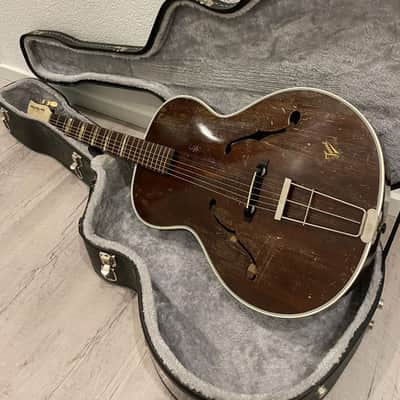 Juwel Vintage Archtop Guitar From 1950 Walnut Brown image 10