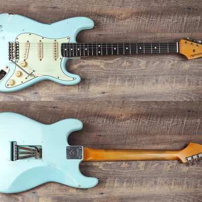 MyDream Partcaster Custom Built - Relic Sonic Blue JM Big Dipper image 1