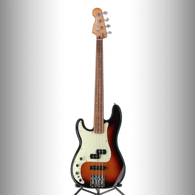 Fender Player Plus Precision Bass, Left-Hand, Pau Ferro Fingerboard, 3-Color Sunburst (U2) (56928) image 5