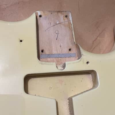 1985 Made in Japan Kramer Focus 3000 Cream Guitar Body Floyd Ready image 5