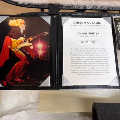Like new!!!   Gibson Custom 1964 Firebird V Johnny Winter 2021 Polaris White - 125 of 125 image 20