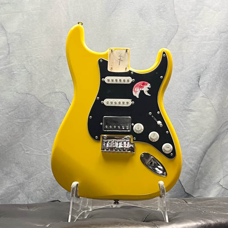 Squier Loaded FSR HSS Stratocaster Body Graffiti Yellow image 1