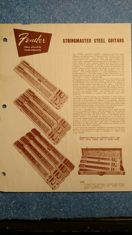 Fender Stringmaster Dealer Sheet 1956 image 1
