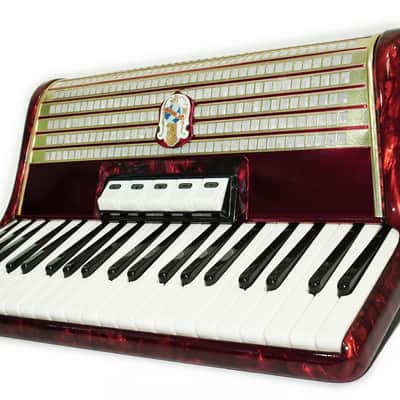 Weltmeister Accordion 120 Bass, German Keyboard Piano Accordian, New Straps and Soft Bag, 2737 image 9