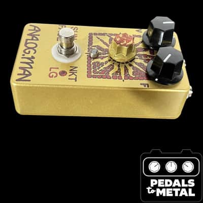 Analogman Sun Face Red Dot NKT LG Low Gain Germanium Fuzz with Sun Dial Knob 2023 - Present - Gold X16794 image 5