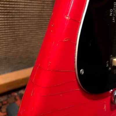 Vintage 1964 Hofner Galaxie 176 Solid Red Electric Guitar image 8
