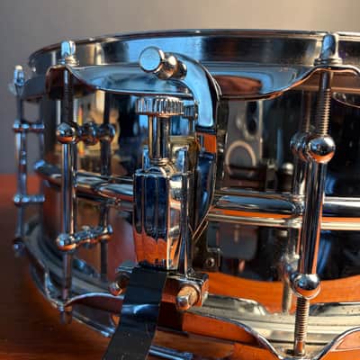 Ludwig LU6514SL Supralite 6.5x14" 10-Lug Steel Snare Drum with P88I Strainer 2021 - Present - Polished Steel image 4