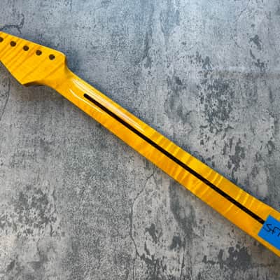 BMC Guitar Neck Strat® Stratocaster® 21 Fret Amber Flame Maple With Rosewood Fingerboard Rounded Fret Ends 9.5 Radius  SFMRA21 #5 image 5