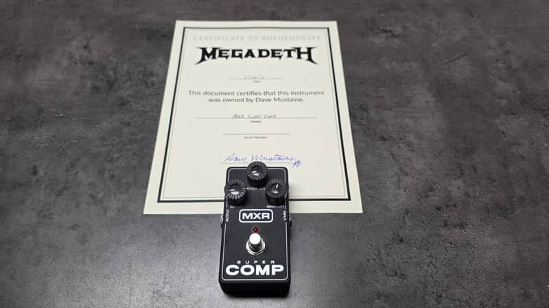 DAVE MUSTAINE'S MEGADETH Studio Album Recorded Tour Stage Played MXR Super Comp Compressor USA Guitar Pedal Artist Owned by Dave Mustaine Signed COA image 1