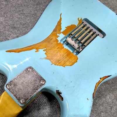 Relic Depot Stratocaster 2019 Daphne Blue Over Sunburst image 8