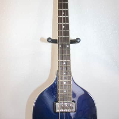 Hofner Contemporary Series Violin Bass Blue With Hard Shell Case image 7
