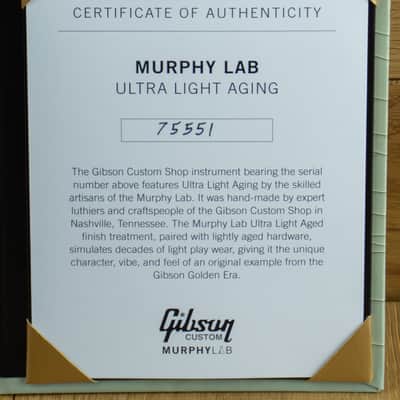 Gibson Custom Shop Murphy Lab '57 Les Paul Blacktop Reissue Ultra Light Aged. MINT!!! 8lbs ONLY! Carmelita neck. Historic Medium Jumbo Frets M2M Made To Measure image 7