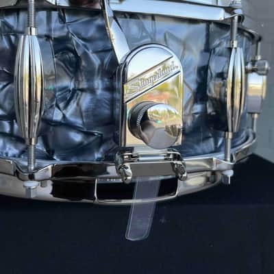 ~NEW~ Slingerland RadioKing Artist Series 5.5x14 Mahogany/Poplar Snare Drum in Black Diamond Pearl with Nickel Hardware image 5