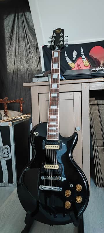 Pearl Export Deluxe Les Paul Black - SN 1010552 - 70-80's Matsumoku Japan image 1