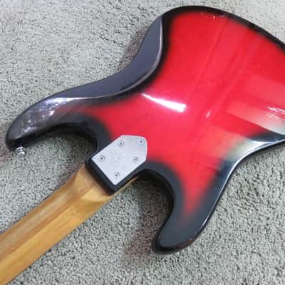 Vintage 1970s Tesico Lyle Electric Bass Guitar MIJ Japan Sunburst Short Scale image 11
