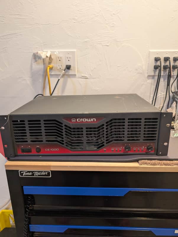 Crown CE1000 2-Channel Power Amplifier 2000s - FOR PARTS OR REPAIR image 1
