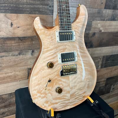 PRS Wood Library Custom 24 Left Handed Quilted Maple 10-Top Natural Finish Ziricote Fingerboard Paisley PRS Hardcase 598 image 3