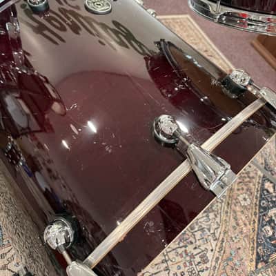 Premier Gen-X 4-Piece Drum Set - Maroon (18x22 / 8x10 / 9x12 / 11x14) image 6