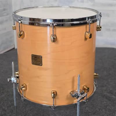 Used Yamaha Maple Custom Drum Set Natural Gloss w/Gold Hardware MIJ - Very Good image 13