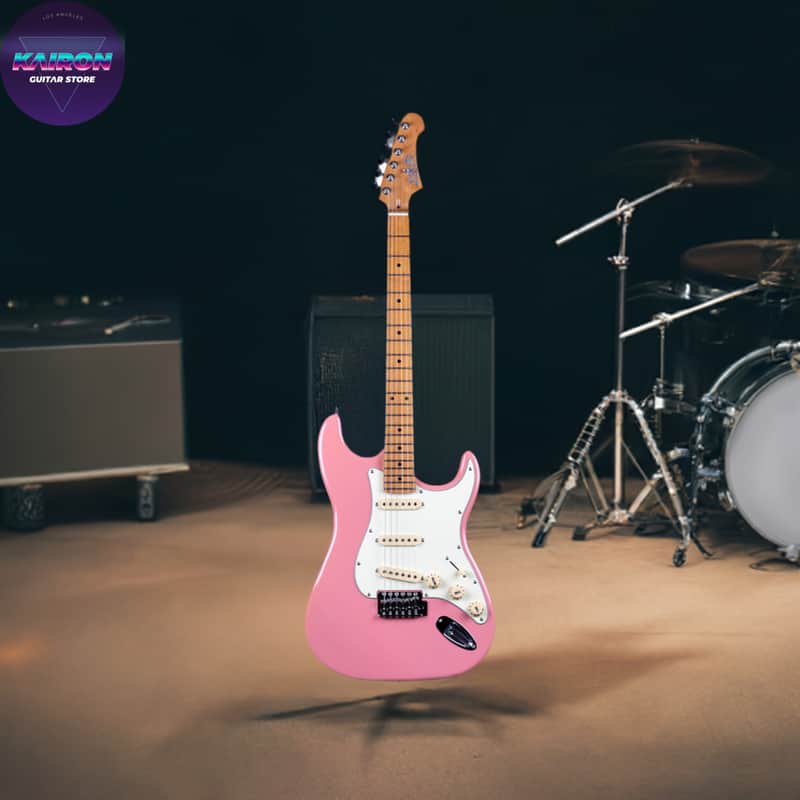 Electric Guitar Jet Guitars JS-300 JS300 BGD Burgundy Pink Free Setup image 1