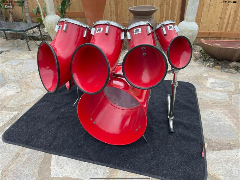 Vintage North Drums 6pc Drum Set kit-Red Finish North Drums | Reverb