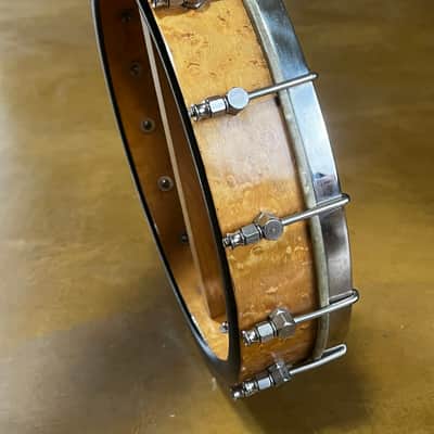 Vintage 1920s Banjo Mandolin Project Birdseye Maple Open Back 8-String Calfskin Head image 7