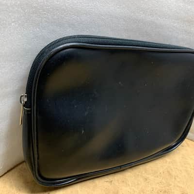 LARGE VINYL ZIPPERED MICROPHONE/ ACCESSORIES POUCH/ BLACK- MAKE OFFER! image 3