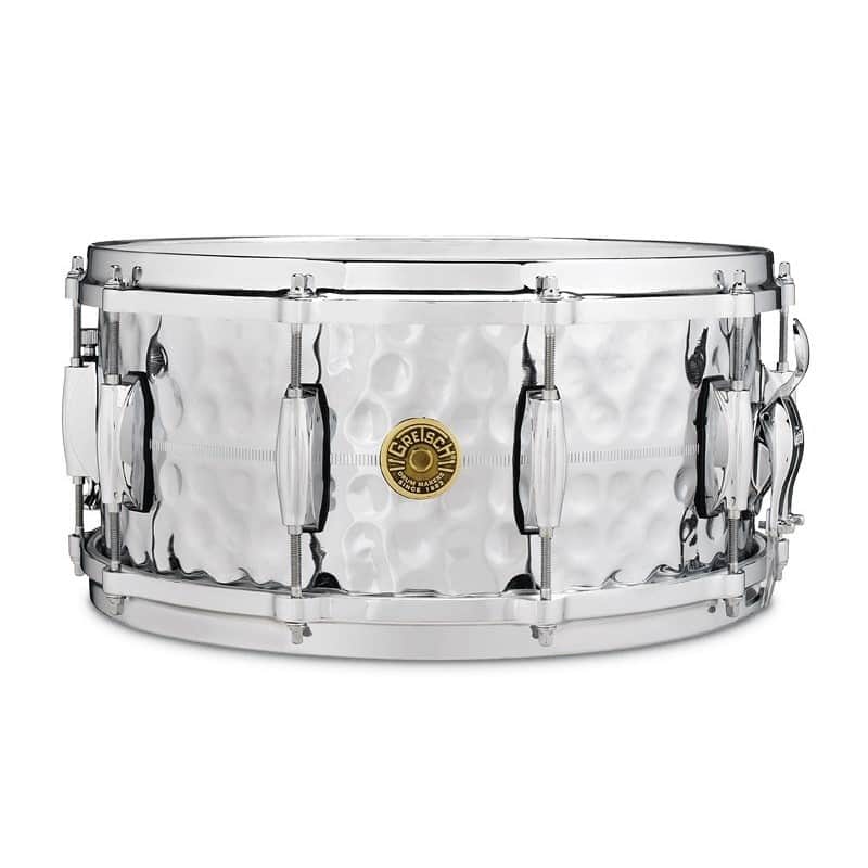 Gretsch G4164HB USA Custom Hammered Chrome Over Brass 6.5x14" 10-Lug Snare Drum image 1