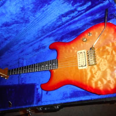 Schecter Van Nuys Hot Rod Custom Strat Super Rare! Curly Maple  1 Humbucker Cherry Sunburst image 15