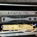 QSC PLX1602 1600W PA & PEAVEY V4X Crossover Unit Rack Mounted w/Road Case - 2000s