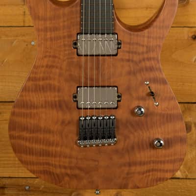 Mayones Duvell Elite 6 - Ebony - Curly Redwood image 1