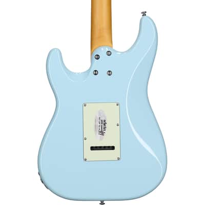 Schecter MV-6 Electric Guitar, with Maple Fingerboard, Super Sonic Blue image 7