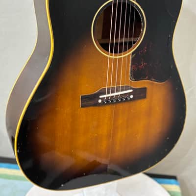 Vintage 1955 Gibson J-45 w scalloped bracing and vintage Gibson case image 9